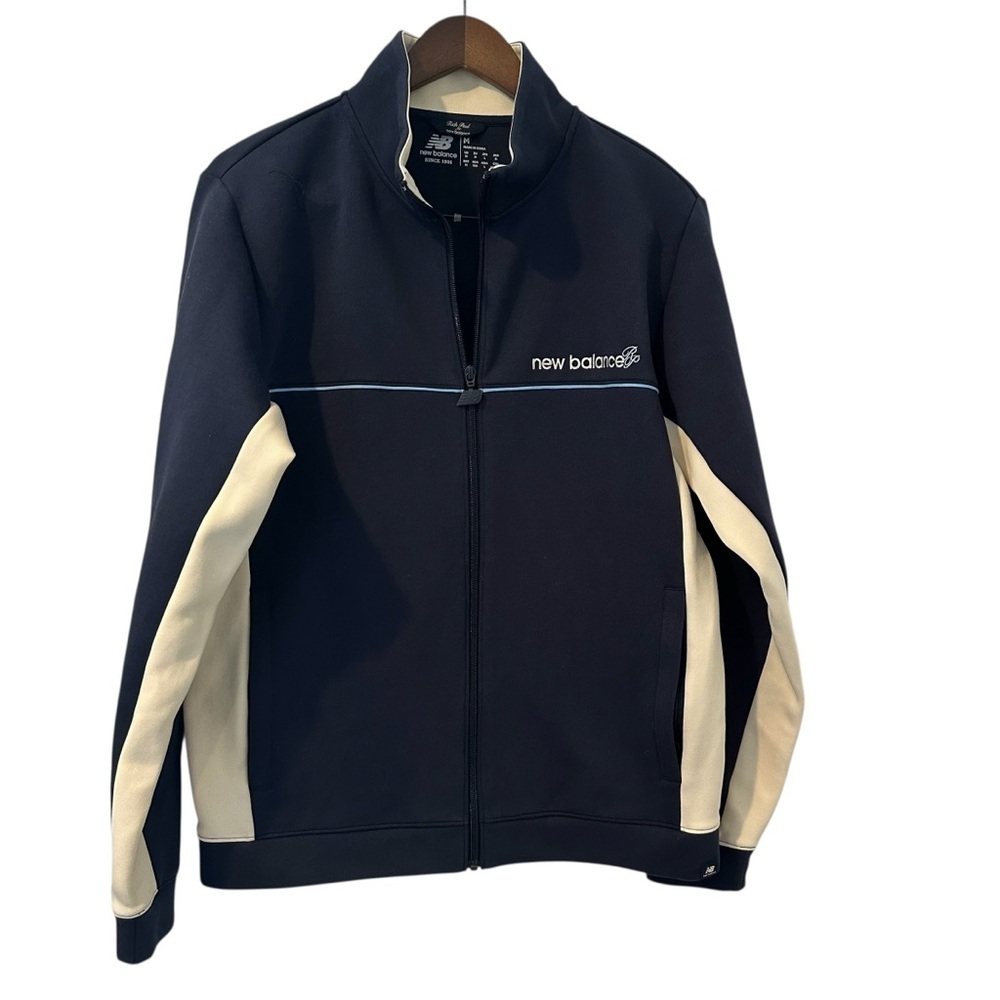 Rick Paul New Balance Men's Blue Track Jacket with Cream Sleeves